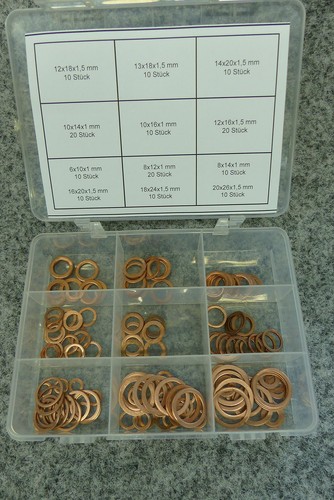 Kupfer dichtringe sortiment - dichtringe,